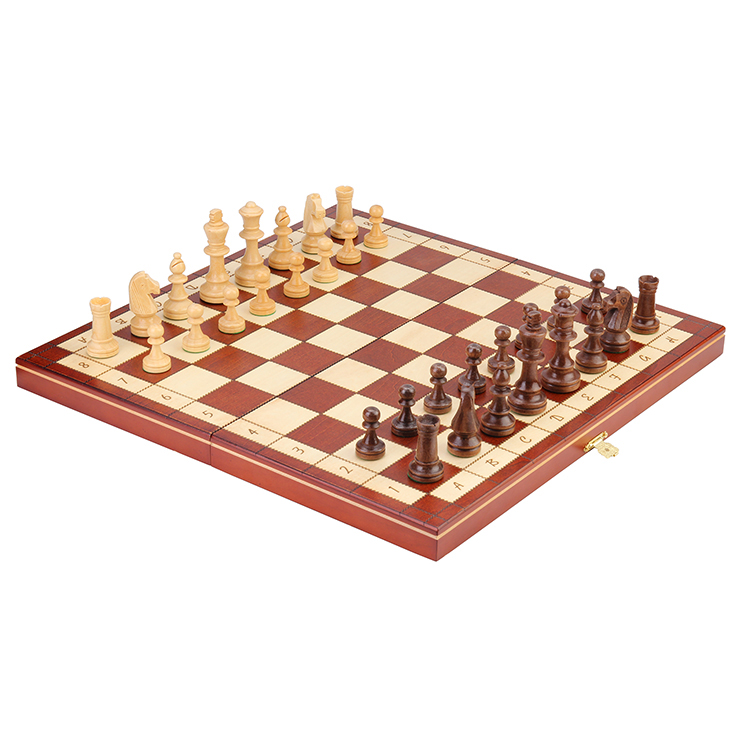 Large Number Export Good Quality Solid Wood Chess Hot Stamping Process CHESS Beginue Club