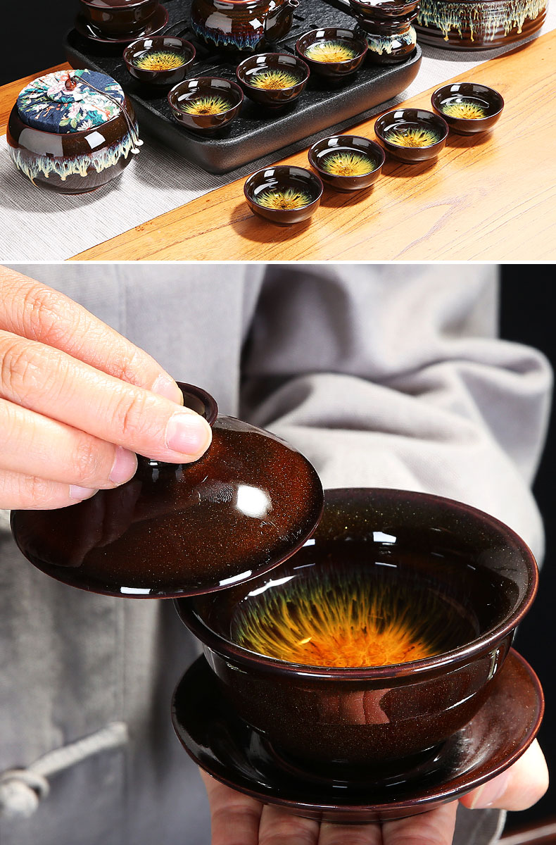 Travel tea set household contracted ceramic cups tea kungfu dry outside the mercifully machine suit portable BaoHu tea sets