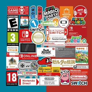 [switch任天堂ns游戏机笔记本电脑贴纸手机ipad随意贴水杯创意箱贴]