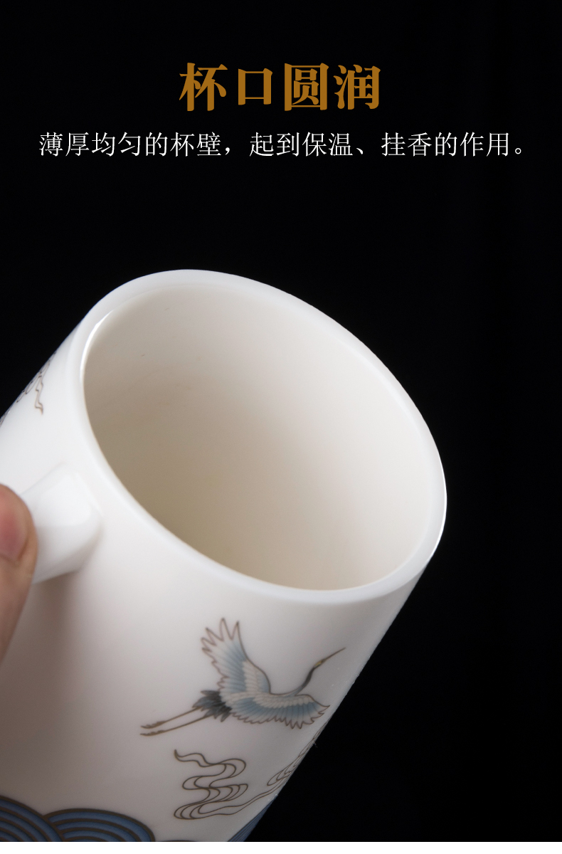 Separate office gifts tea tea cup white porcelain gift boxes with cover filter mugs of household ceramic cup