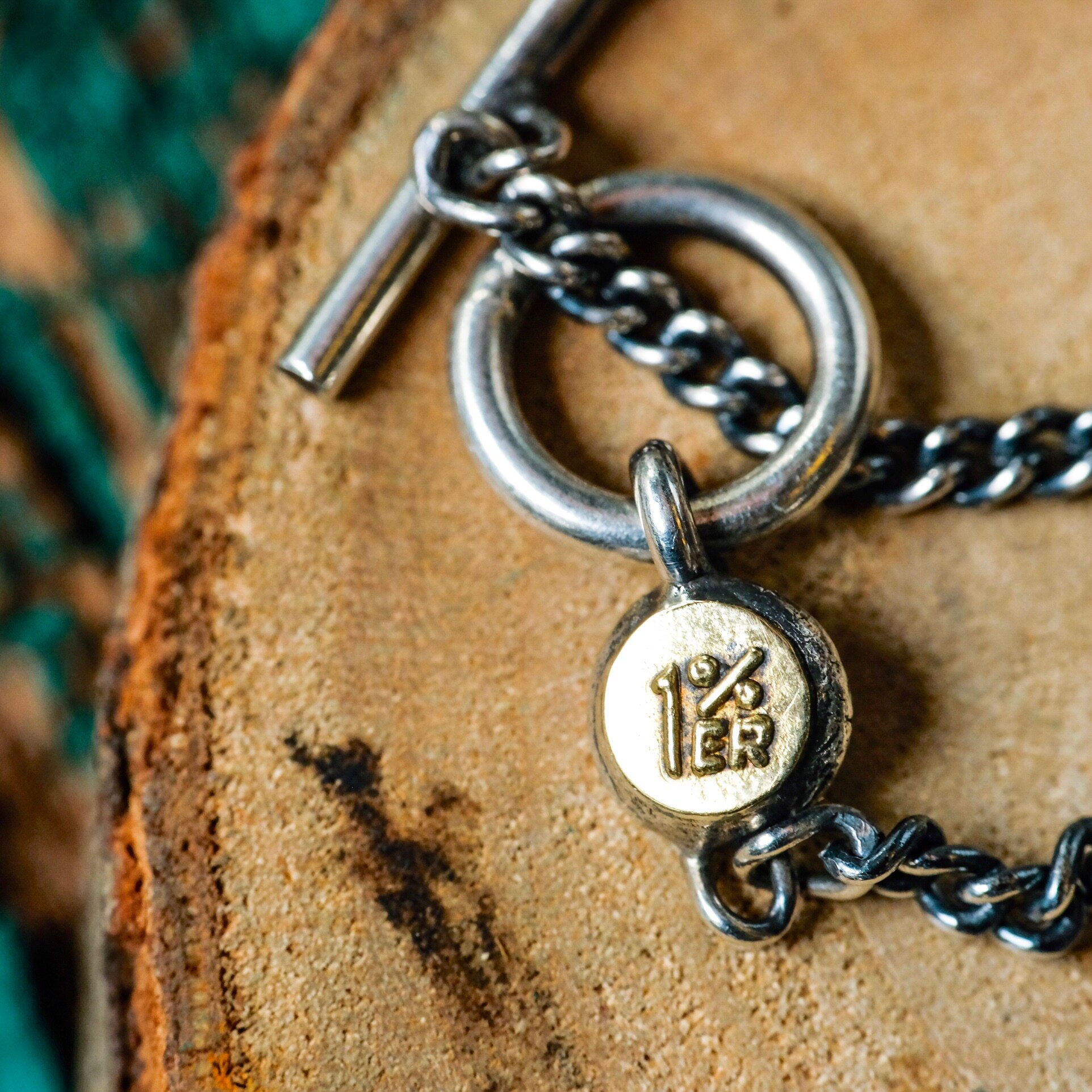 Japan Handmade Fate Co Special version 18K 1 %er point gold T buckle chain necklace