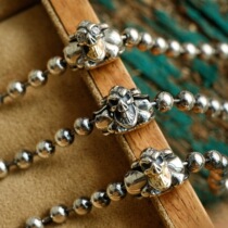 Heavy American BWL BWL Bill Wall Leather with gilt gilt clasp 4mm bead chain