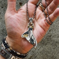 Shop Qualifies Bill Wall Leather GOLDEN All Eyed Great Whale Tail Pendant