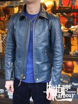HERITAGEHARBOUR (GERUGA)GR-J-20 DINGFAN NAVY BLUE HORSE LEATHER KNIGHT JACKET JACKET
