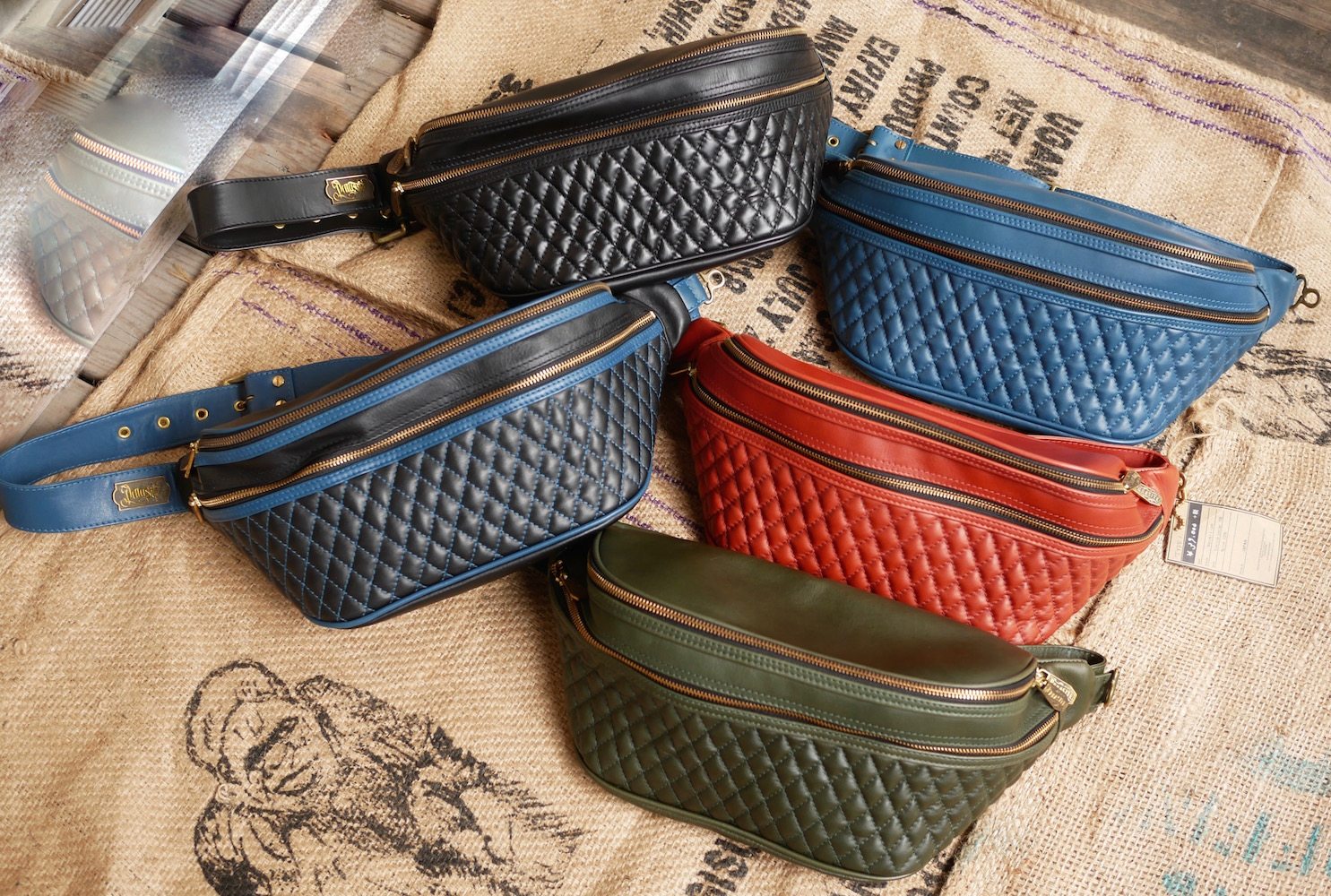 Double 11 promotion Nissan PARASITE TYPE 1 cowhide knight shoulder bag messenger bag