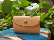  New NORTH WORKS Italian vegetable-tanned original leather silver coin buckle medium wealth cloth