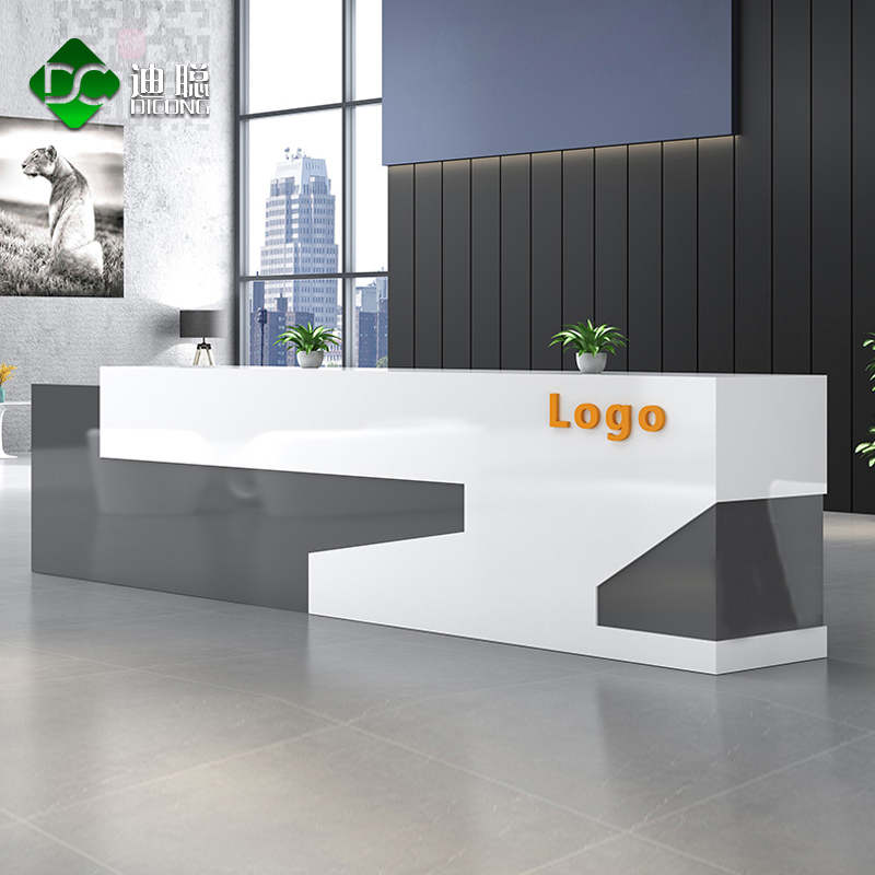 Di Cong fashion paint office reception desk modern company creative front desk custom factory direct sales