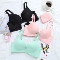 Underwear women without steel ring thin unscented girl on the small chest sexy seamless solid color anti-sagging bra women