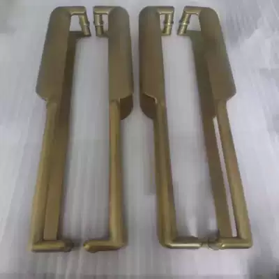 Chinese shaped antique bronze large door handle solid wooden door luxury handle floor spring glass door handle