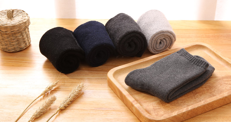 Vớ nam mùa thu terry mùa thu và mùa đông vớ cotton thấm mồ hôi chống thấm mồ hôi nam dày cộng với nhung ấm dài ống vớ y khoa