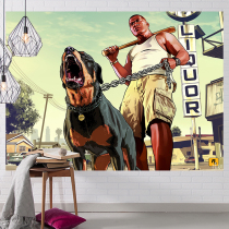 Hanging Bins background cloth tapestry Nordic bedrooms Room wall Dormitory Bedside Decorated Wall Mesh Red Background Wall Cloth