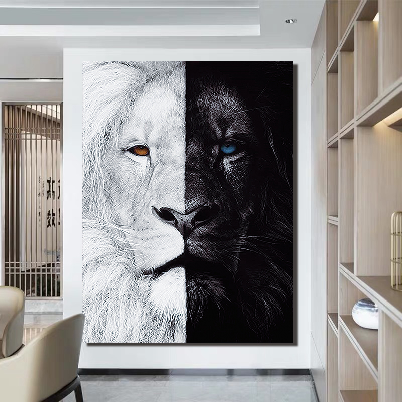 Animal Lion Background Room Tapestry Bedside Photo Cloth Art Vertical version online Red hanging Bins Dormitory Decoration Wall Cloth