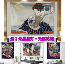 Dormitory Renovation Loading background Bins hanging cloth Accessories Nets Red Arrangement Rooms Teen Wind Bedrooms Bedside Wall Cloth Tapestries