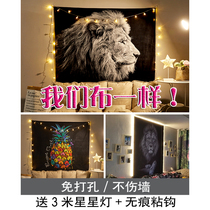 Net red layout room tapestry bedside cloth hanging painting fabric decorative cloth background cloth ins Wall cloth background wall hanging cloth