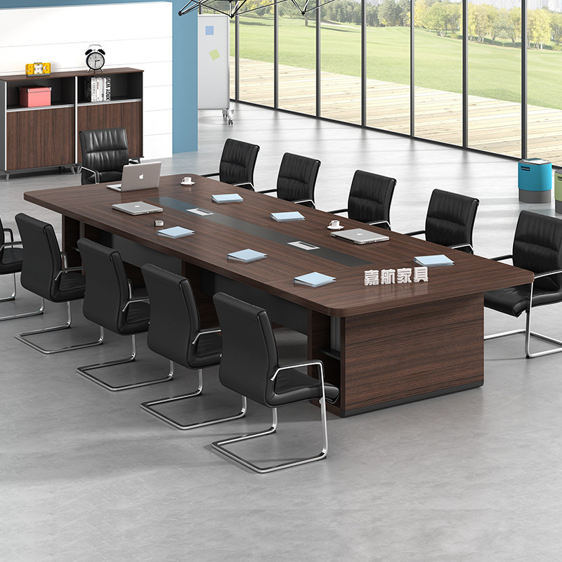 Office furniture large conference table long table simple modern board desk negotiation table conference room table and chair combination