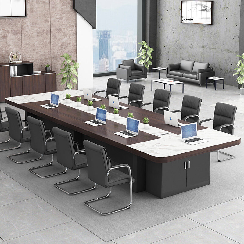 Company large conference table long tables simple modern rectangular reception training negotiated table room table chair and chair combination