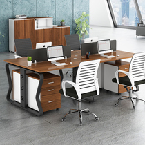 Staff desk 4 people simple modern office screen staff table and chair combination 6 people computer desk