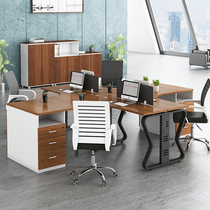 Staff desk 4 people simple modern office screen staff table and chair combination 6 people Office Furniture