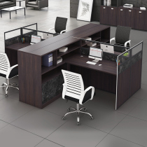 Office furniture staff desk 4 people simple modern screen partition office table and chair combination staff Station