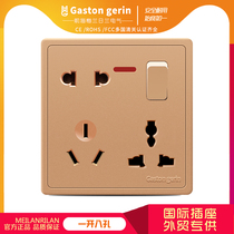 Melan Riland 86 type concealed household socket 1 an open eight-hole 8-hole porous with switch socket panel