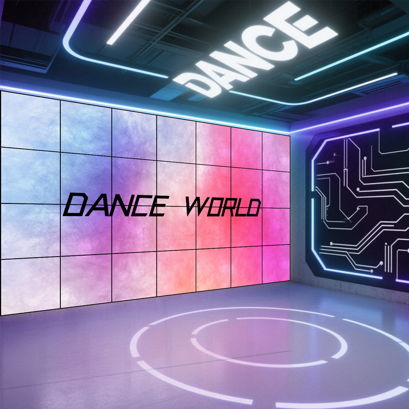 Dance Studio Gradient Color Fantasy Light Box Street Dance Classroom Gym Yoga Studio Atmosphere Glowing Dupont Paper Background Wall