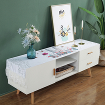 TV cabinet tablecloth living room coffee table cover cloth lace dust cover towel rectangular home Nordic creative TV table cloth