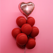 ins Net red helium air balloon bundle string birthday party marriage proposal decoration wedding mark romantic confession layout