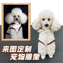  Pet custom Dog cat portrait custom decoration Simulation statue model doll Souvenir gift