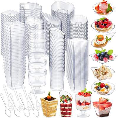 All Kinds Of Saucer Square Cup Mousse Cup Transparent Plasti