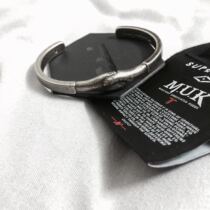 European and American original tide brand bracelet retro handshake titanium steel couple bracelet men and women fashion opening meaning peace bracelet