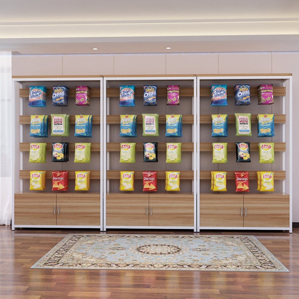 Supermarket adhesive hook hanging snack shelf convenience store stationery store boutique