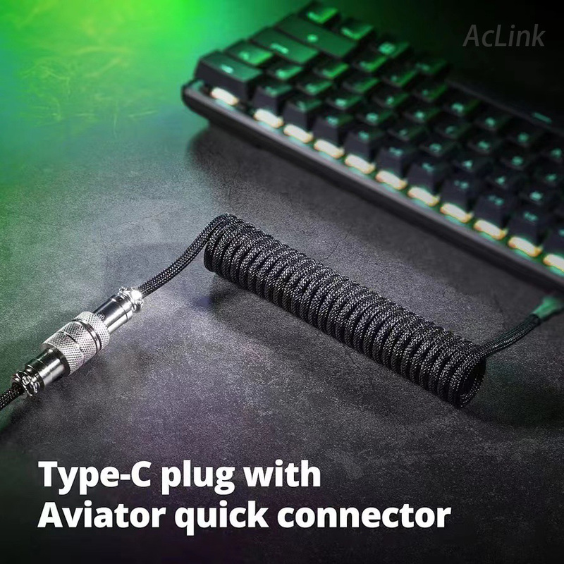 8K Return Rate Mechanical Keyboard Cable, Aviation Plug Keyboard Cable, Gaming Cable, USB Cable, Data Cable, Spring Cable, Customized Cable