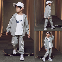 Tide-card boy suit 2022 new autumn clothes children CUHK children blouses Han version trendy sports handsome two sets