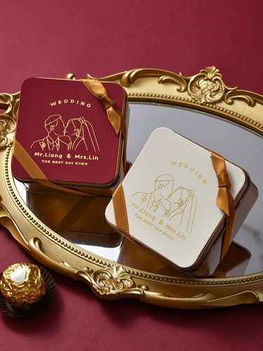 Расширенная индивидуальная свадьба, свадебный подарок свадебная свадебная подарочная коробка конфеты готово к сахарному контенту со свадебной конфеты коробка