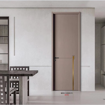 Customized household carbon crystal wooden door without paint solid wood door light luxury room interior door environmentally friendly simple bedroom set door