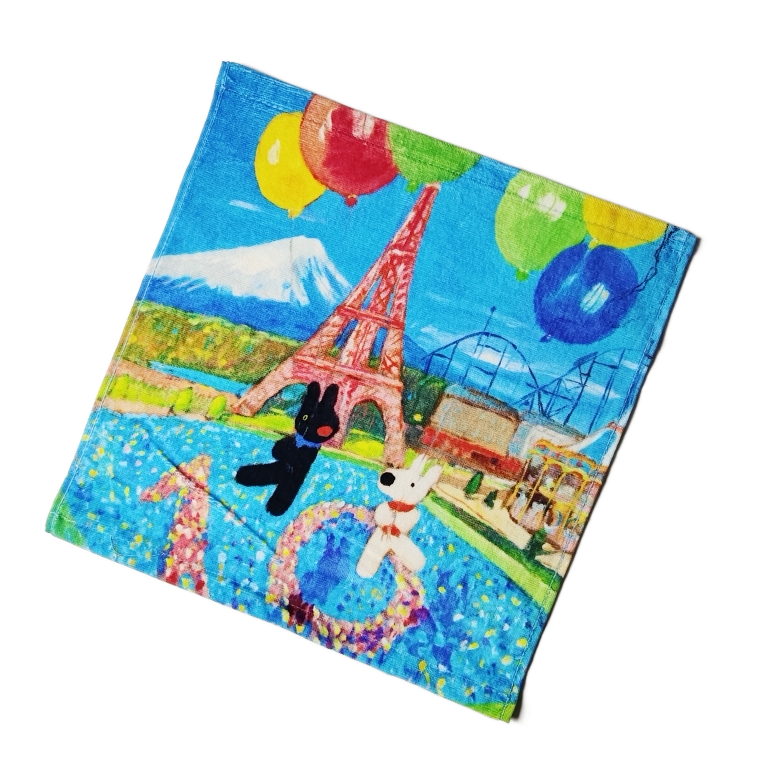 Gaspard and Lisa Japanese-Style Cartoon Square Towel Handkerchief Hand Towel Face Towel Soft Absorbent Pure Cotton Gaspard and Lisa Japanese-Style Cartoon Square Towel Handkerchief Hand Towel Face Towel Soft Absorbent Pure Cotton