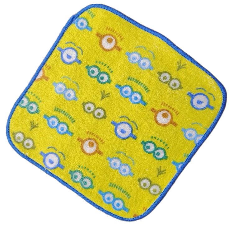 Big-Eyed Cute Yellow Man Cartoon Hand Towel, Cute Hand Towel, Face Towel, Handkerchief, Soft, Absorbent, 100% Cotton