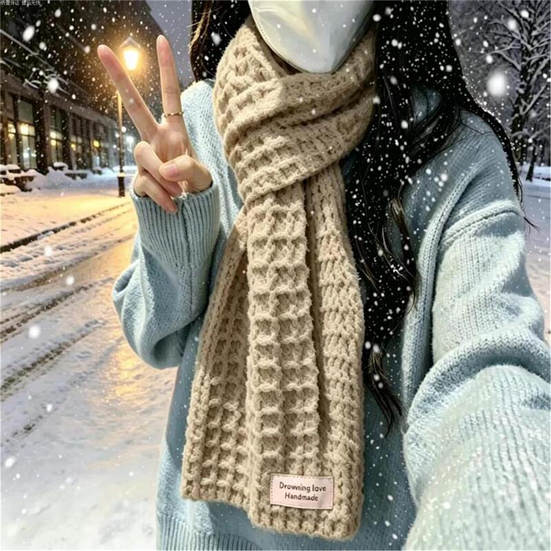 Handmade Crochet Waffle Scarf, Warm Mint Milk Mousse Cloud-Like Texture, Unique DIY Scarf Material Kit Handmade Crochet Waffle Scarf, Warm Mint Milk Mousse Cloud-Like Texture, Unique DIY Scarf Material Kit