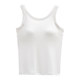 Camisole Women's Summer 2024 Slim-fitting Inner Padded Bra Integrated Sleeveless Bottoming White Top