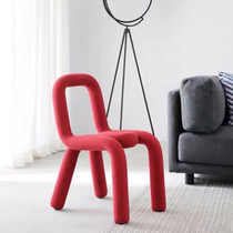 Light luxury makeup stool art Nordic special-shaped chair girls simple bedroom creative dressing Net red design single sofa