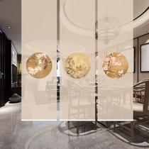 Modern Chinese flower and bird triple screen partition living room bedroom balcony study balcony shade retro roller blind