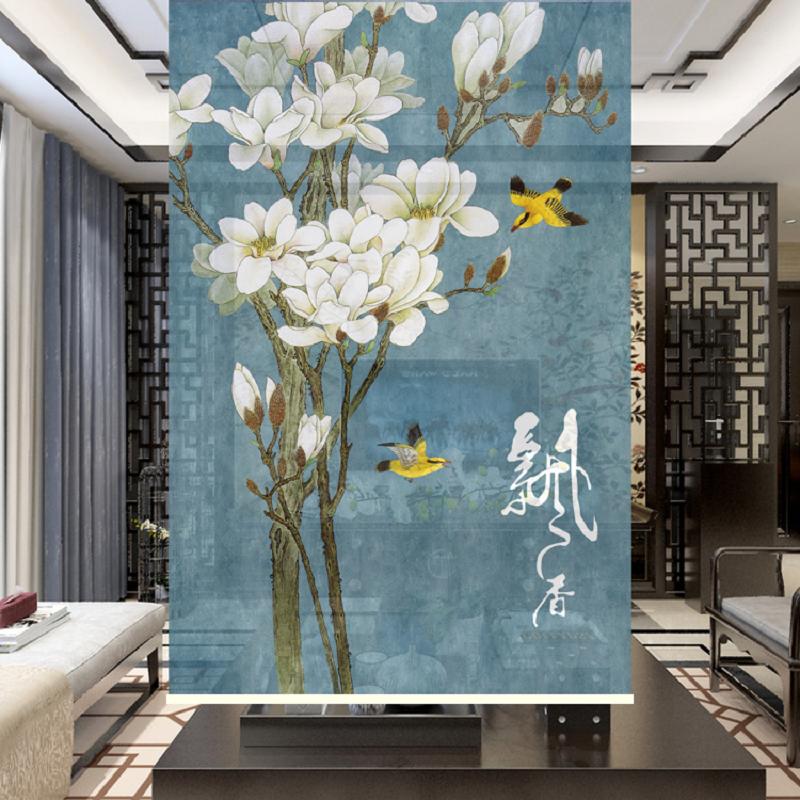 Kumung Modern Chinese vintage Stroke Partition Screen Living Room Dining Room Dining Room Dining Room bedroom Balcony National Wind Jade Lan Roller Shutters