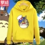 Áo len Panwei Chinchilla xung quanh anime cộng với áo khoác nhung Hayao Miyazaki nam và nữ mùa thu đông mẫu quần áo dày hoodie trắng