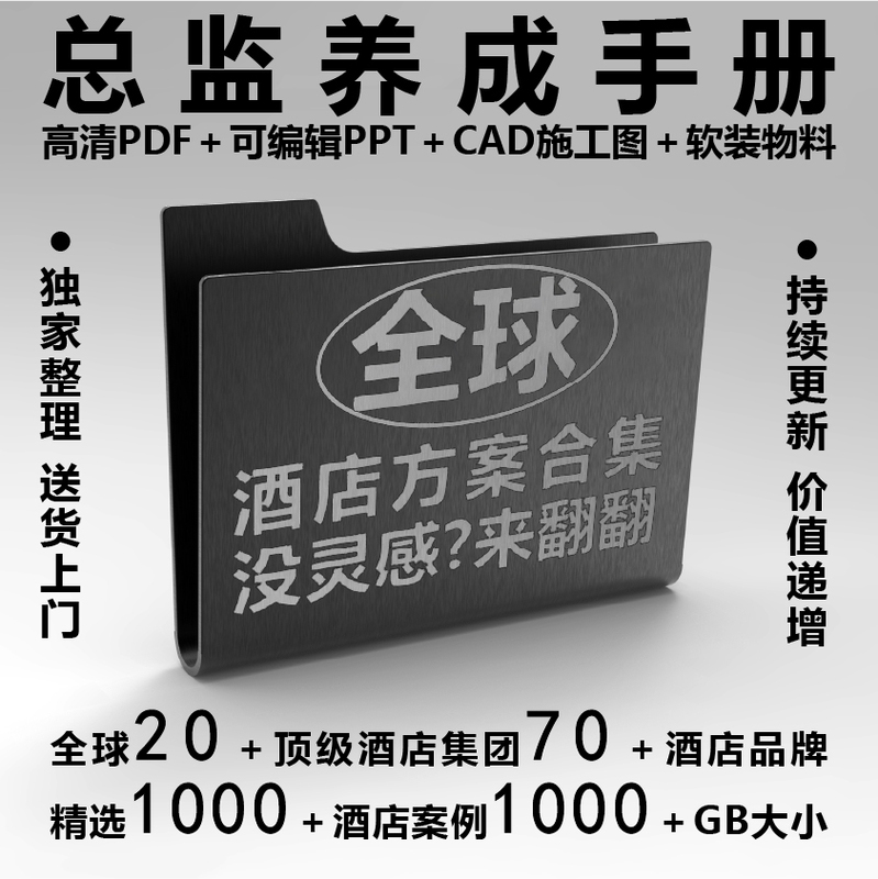 2026 New Global Hotel Design Library︱Ppt Design Plans, Cad Construction Drawings, Soft Furnishings, Materials, Etc