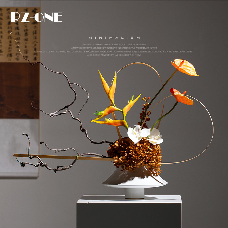 Rzone侘寂风陶瓷花瓶,打造温馨民宿氛围-仿真植物盆景-淘宝好物网