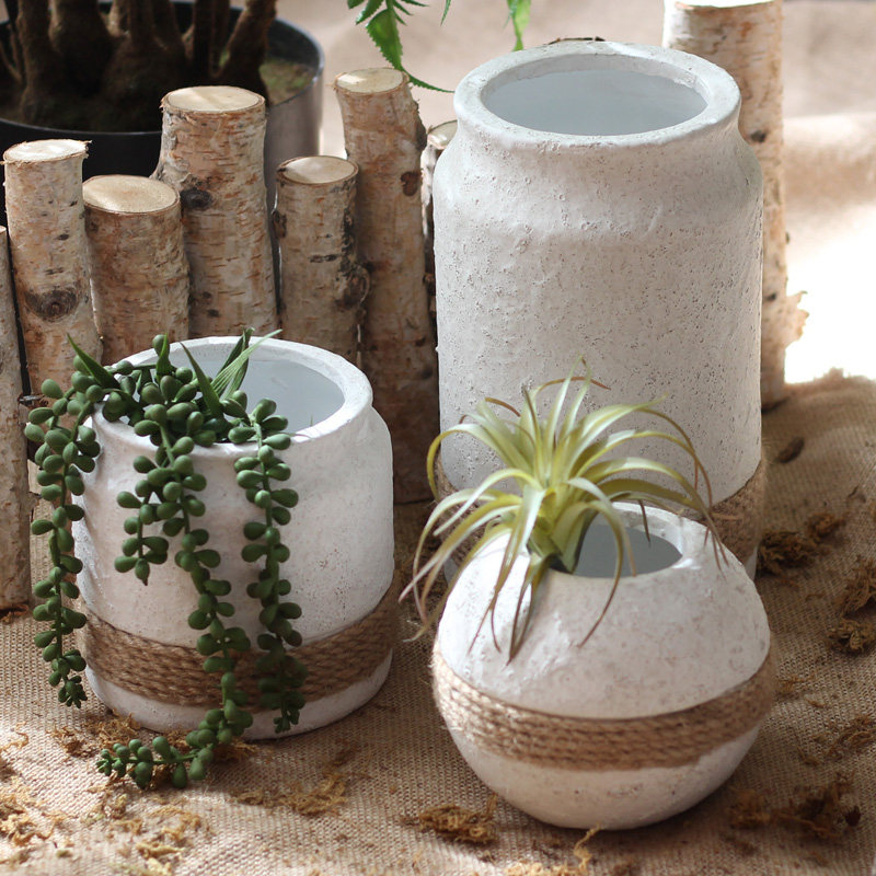 Find some pottery flower pots flower flower floral floral planters to make old art deco Decorative Pendulum interior Balcony Garden