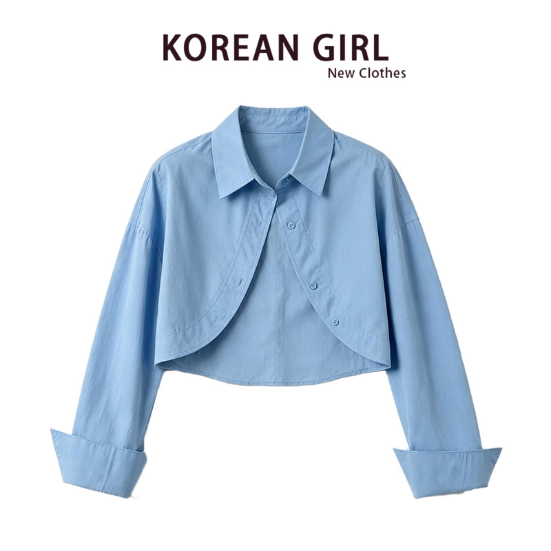 Trendy Short-Sleeved Shirt Jacket for Women, Lightweight and Loose-Fitting, Summer Casual Slimming Sun Protection Top
