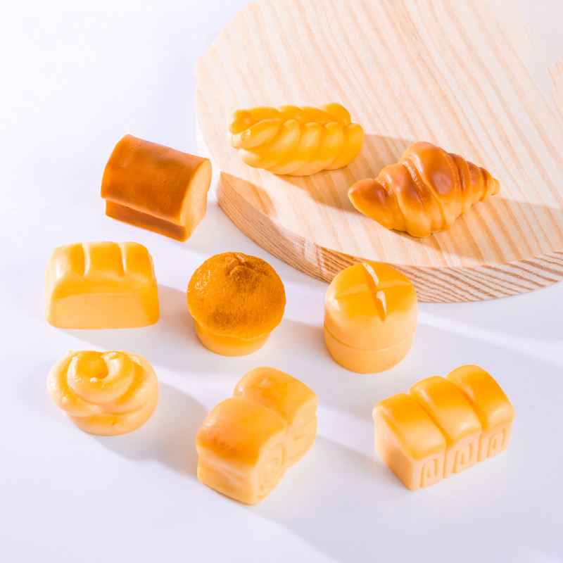Micro-Landscape Creative Artificial Food Toy Bread DIY Keychain Decoration Accessories Desktop Mini Resin Figurines