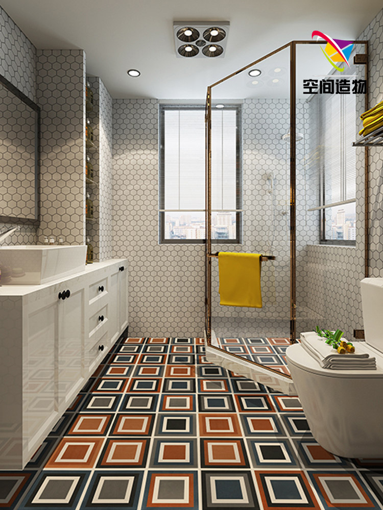 Retro folk Sleeping Brick Tiles Kitchen floor tiles Makeup Room Wall Brick Background Wall Imitation Ancient Brick Balcony Garden Flowers 20