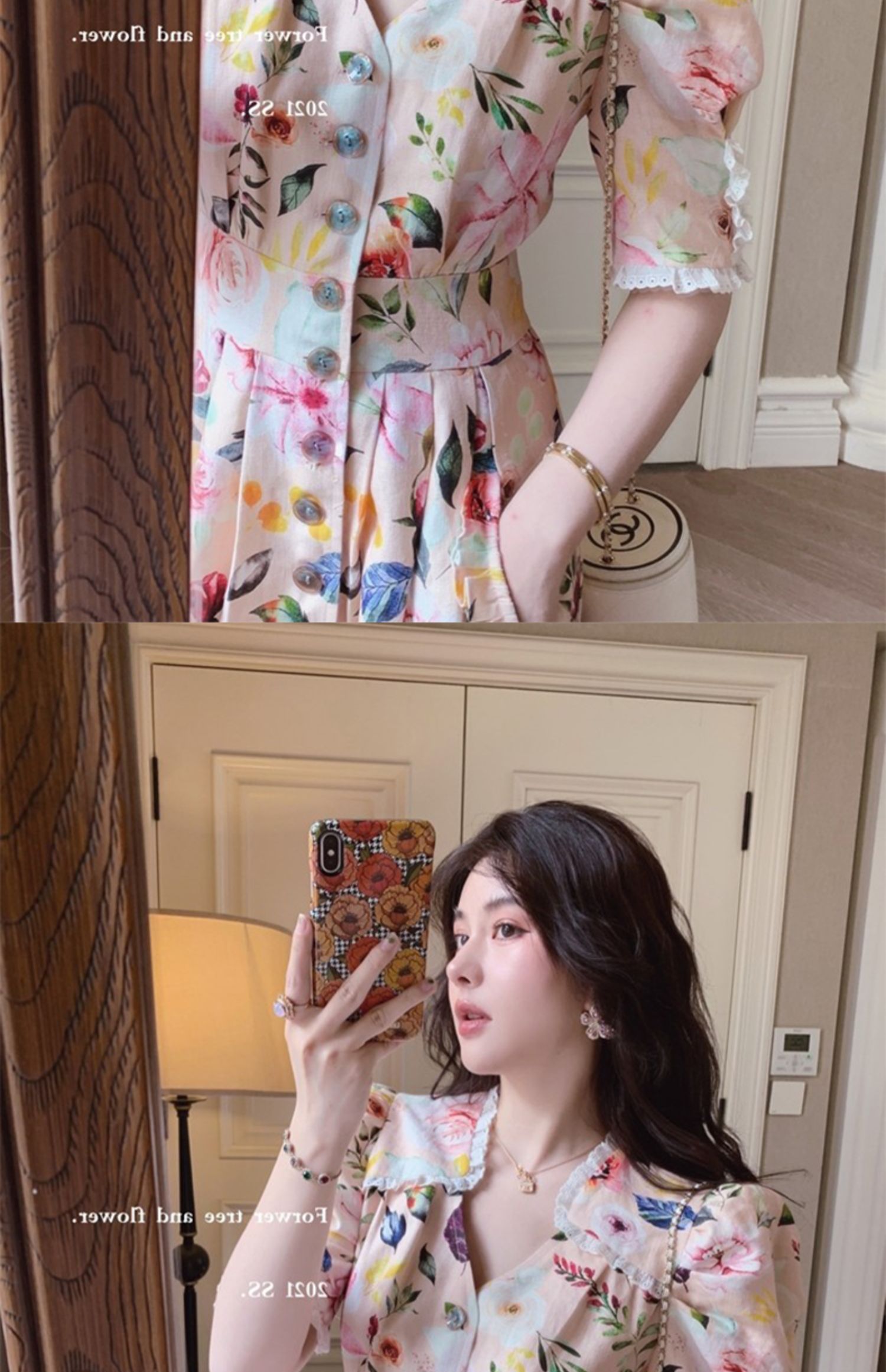C8865 2070K VÁY ĐẦM LIỀN THÂN DÁNG DÀI NỮ JIARELA MÙA HÈ PHỤC CỔ CỔ ĐIỂN HỌA TIẾT HOA THỜI TRANG NỮ G05 SẢN PHẨM MỚI